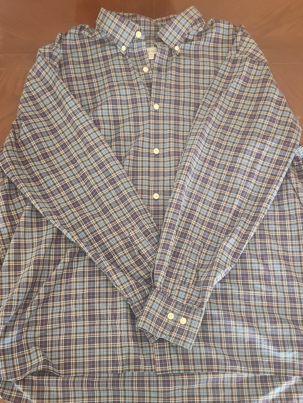 Peter Millar Multicolor Blue Plaid Button-Down Shirt Size XXL